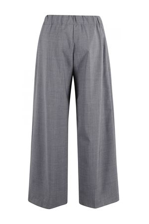 Wide-leg trousers in grey wool twill SEMI COUTURE | Y5WI36X920